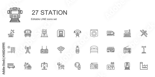 station icons set