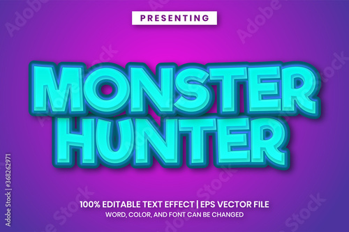 Monster hunter game title text effect