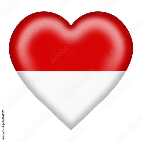 Indonesia flag heart button 3d Illistration isolated on white with clipping path Free Download Indonesia flag heart button 3d Illistration isolated on white with clipping path - GFXLoad