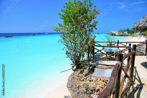 Beautiful Nungwi Beach in Zanzibar Island in Tanzania