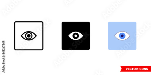 Preview pane icon of 3 types. Isolated vector sign symbol.