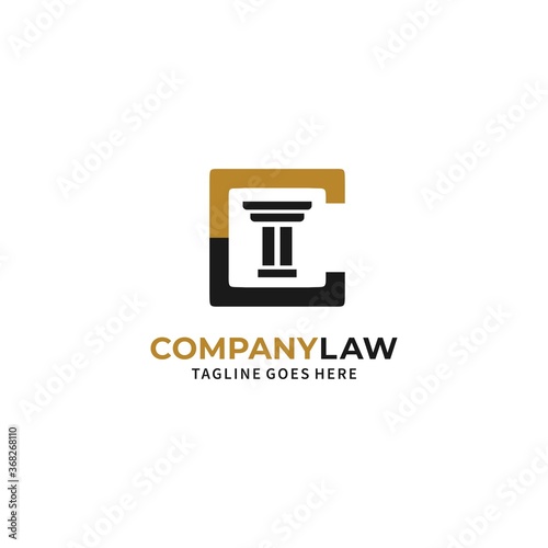 Initial C L Company  Law  firm Logo design template
