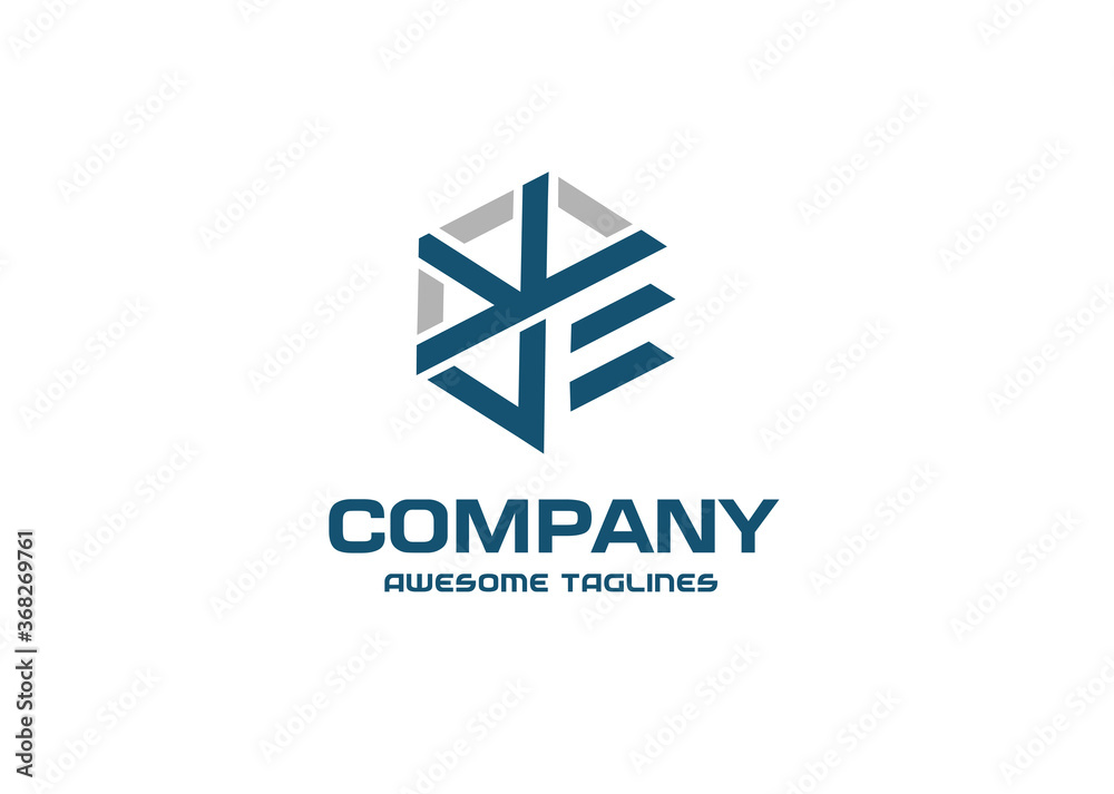 Construction logo design with letter E shape icon. Initial letter E on building symbol Construction logo design with letter E shape icon. Initial letter E on building symbol