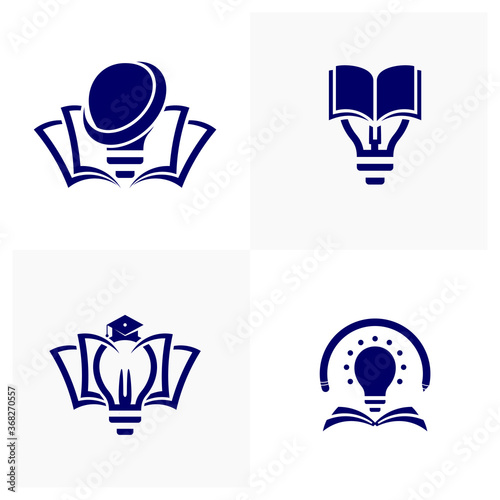 Set of Education logo icon design, vector illustration, Concept design logo.