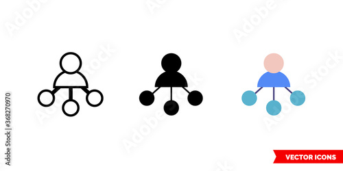 Reseller icon of 3 types. Isolated vector sign symbol.