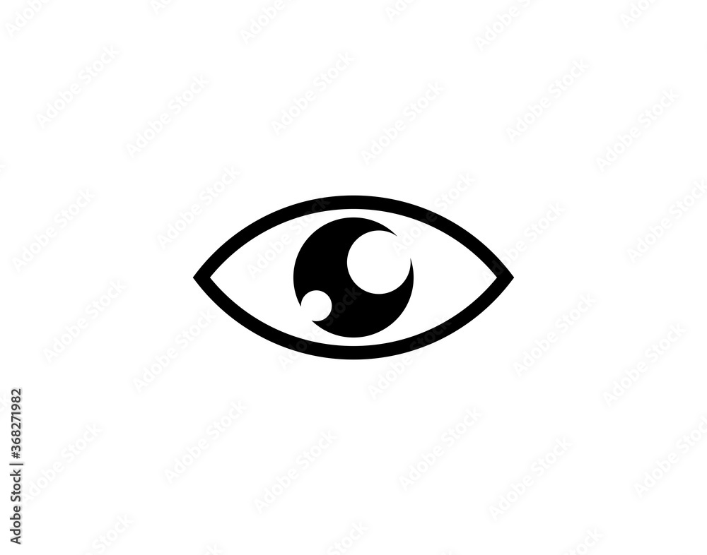 abstract eye icon vector illustration isolated on white abstract eye icon vector illustration isolated on white
