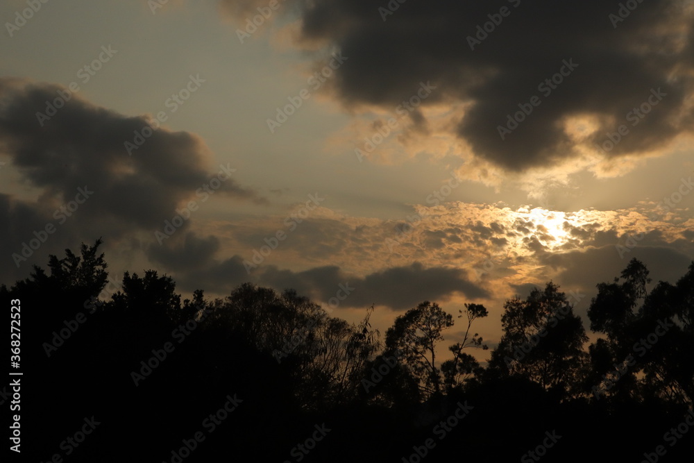 sunset in the mountains