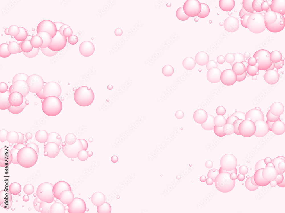 Water and detergent soap foam bubbles illustration