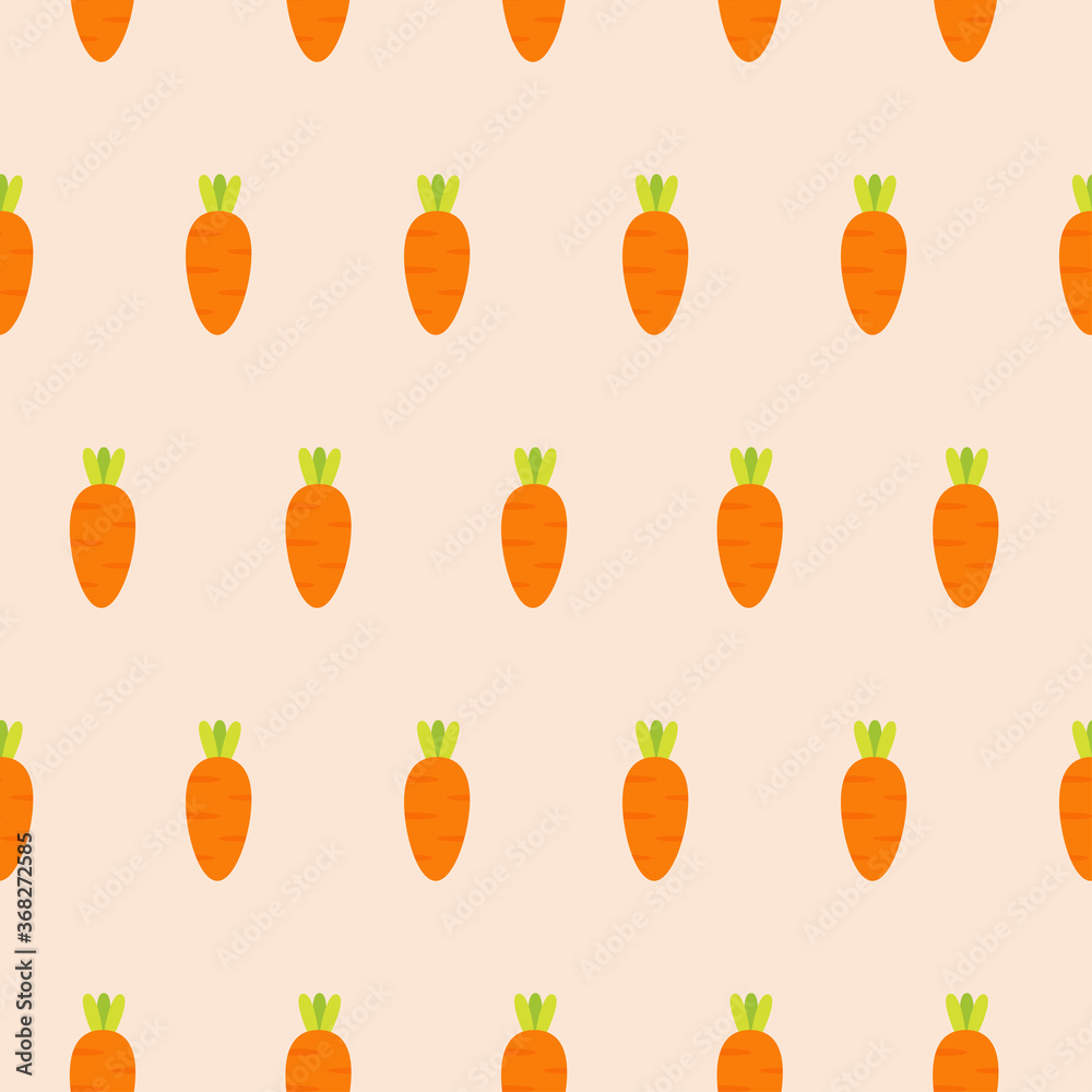 Carrot seamless pattern background. Wallpaper of fat cute orange carrots. Colorful vegetable backdrop. Flat vector graphic design illustration 02. Carrot seamless pattern background. Wallpaper of fat cute orange carrots. Colorful vegetable backdrop. Flat vector graphic design illustration 02.