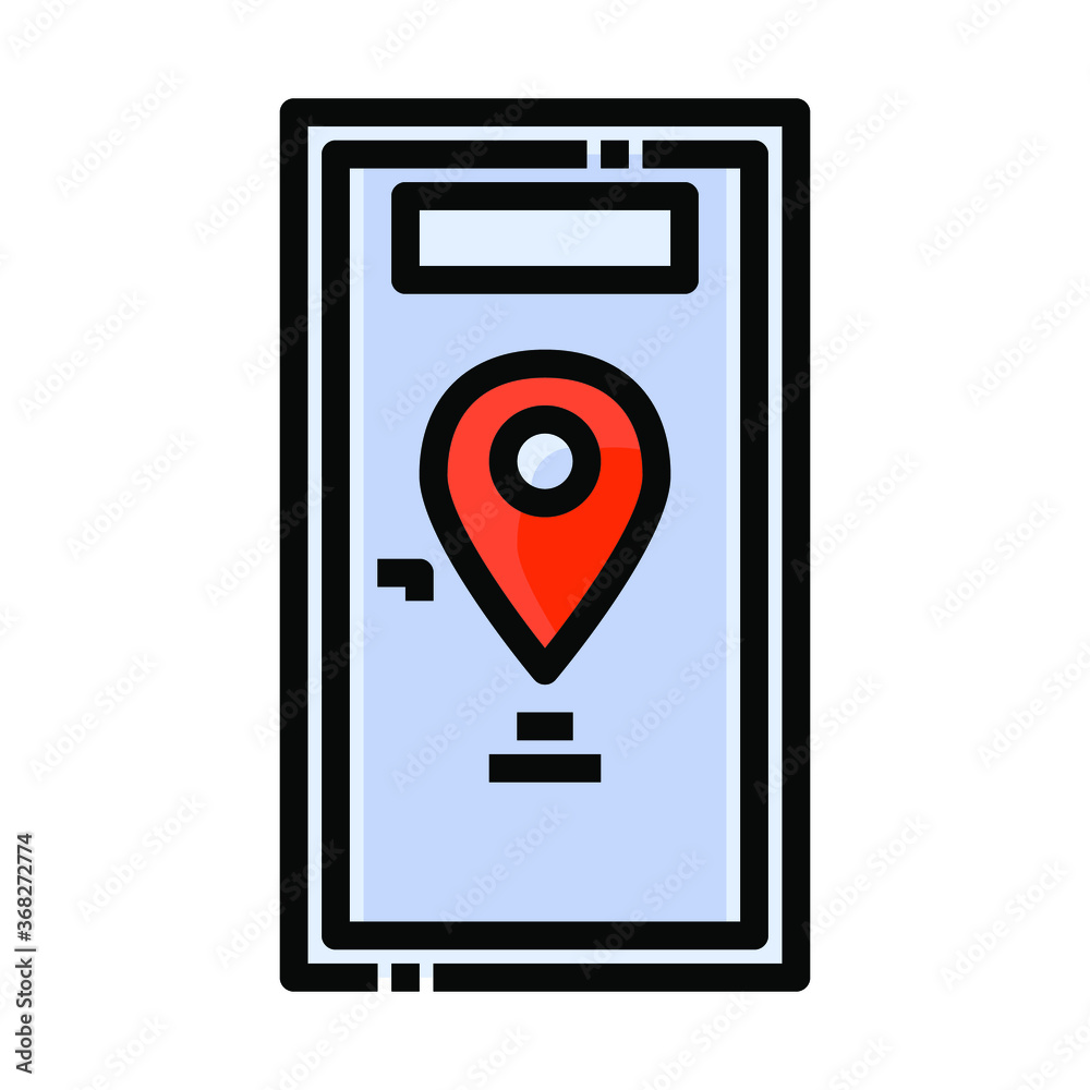 Door to door service. Online order filled outline style. Food Delivery Icon design for application, website, poster, printing. Door to door service. Online order filled outline style. Food Delivery Icon design for application, website, poster, printing.