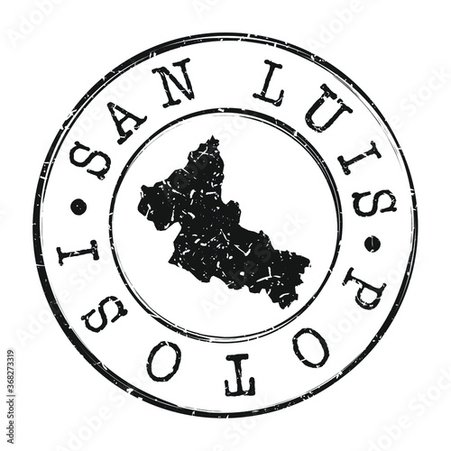 San Luis Potosi, Mexico Map Postmark. A Silhouette Postal Passport. Stamp Round Vector Icon. Vintage Postage Designs.