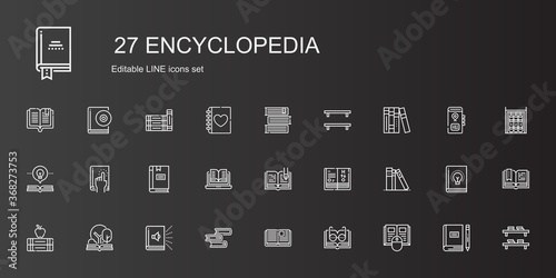 encyclopedia icons set