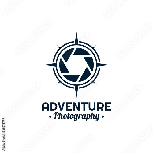 Camera Shutter and compass adventure For Adventure/ nature photography logo 