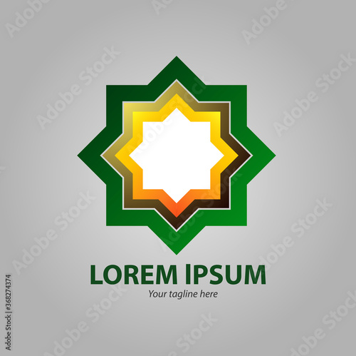 Vector abstract, Logo for islamic institution or foundation.