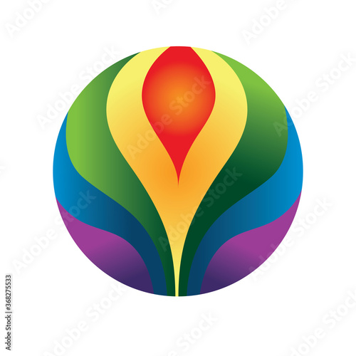 Vector logo abstract circle color design in eps 10. Simple template an ready to use.