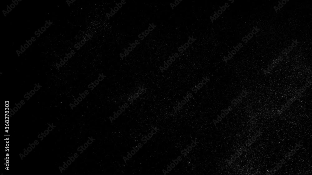 Appearance of a cluster of spherical microparticles in the form of white dust on a black background Appearance of a cluster of spherical microparticles in the form of white dust on a black background