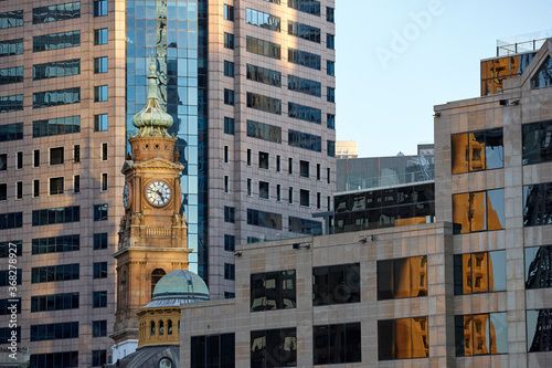 Abstract patterns of buildings and architecture in the city photo