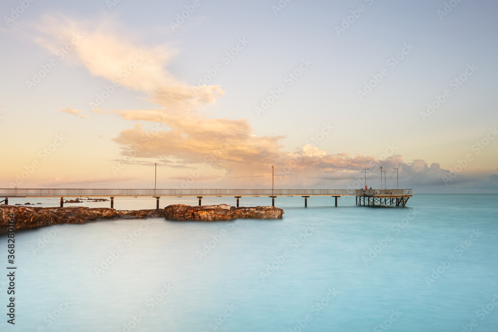 Nightcliff Jetty in morning light, pier with clouds in Darwin Nightcliff Jetty in morning light, pier with clouds in Darwin