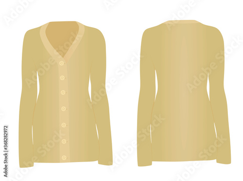 Women brown jumper. vector illustration