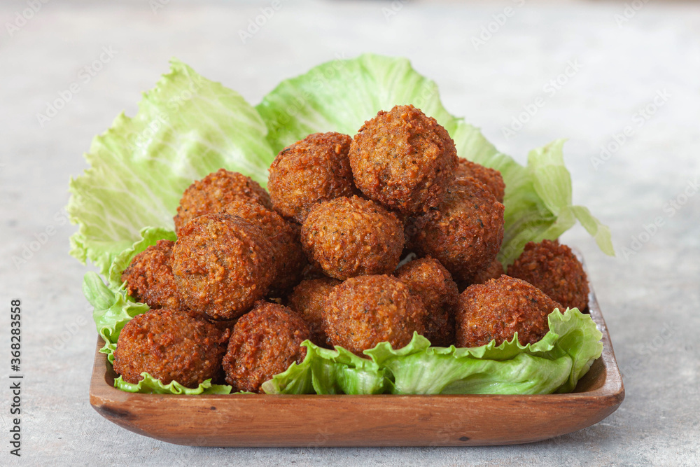 Traditional homemade chickpea Falafel balls .Vegetarian food concept Traditional homemade chickpea Falafel balls .Vegetarian food concept