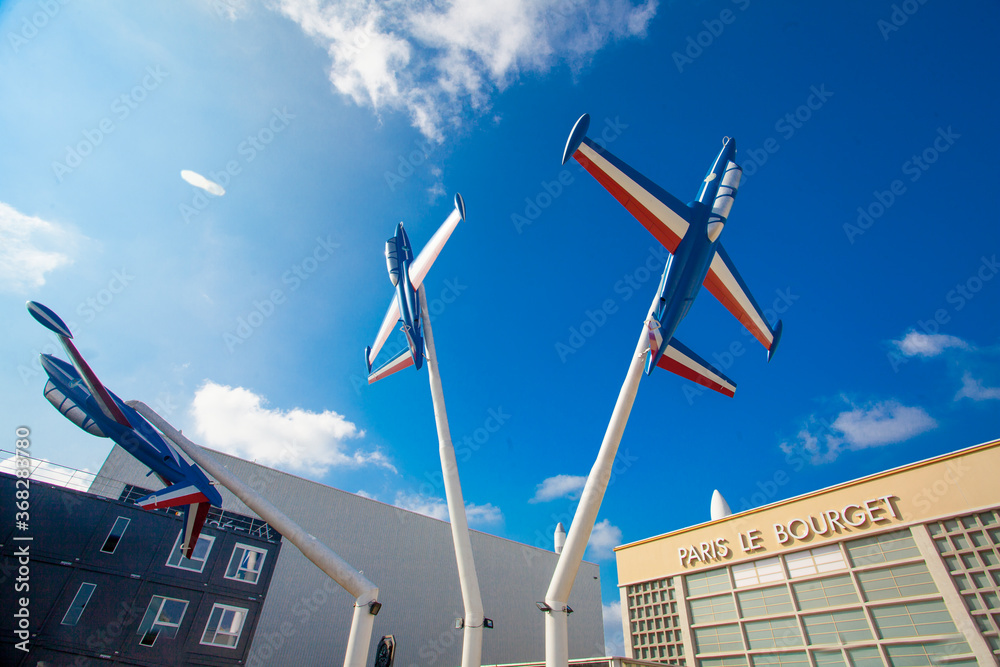 Airport Le Bourget, France October 8, 2016 Airplanes models at the