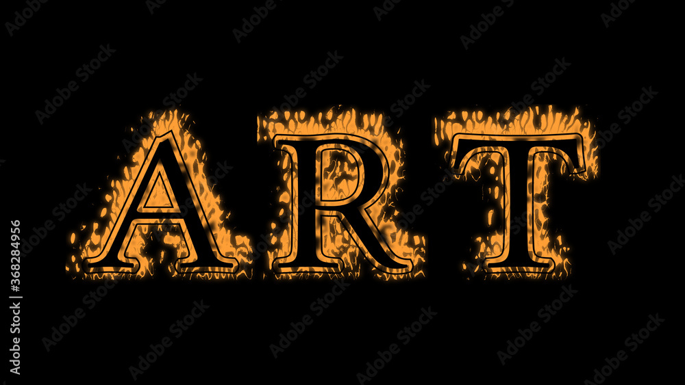 art fire text effect black background. animated text effect with high ...