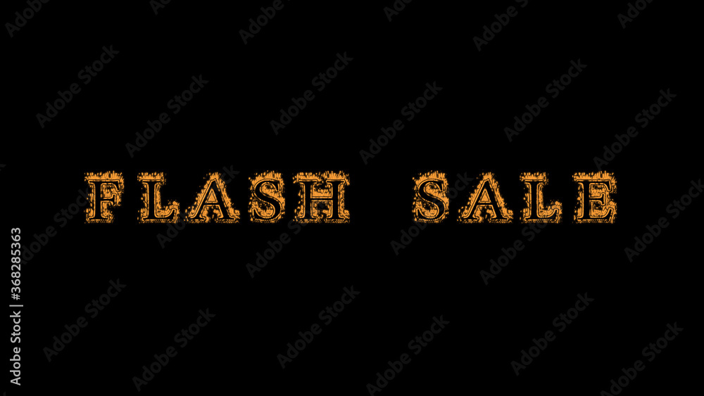 flash sale fire text effect black background. animated text effect with high visual impact. letter and text effect. Alpha Matte. flash sale fire text effect black background. animated text effect with high visual impact. letter and text effect. Alpha Matte.