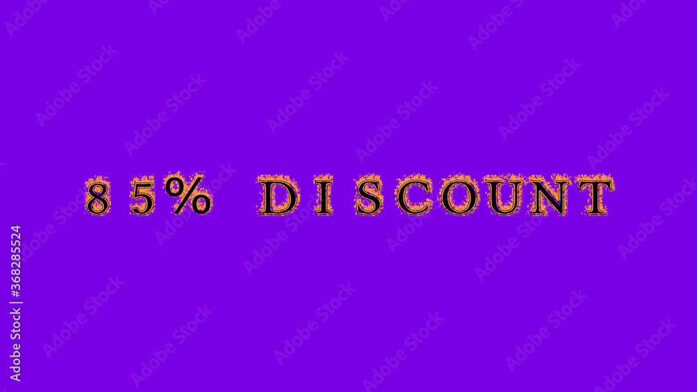 85% discount fire text effect violet background. animated text effect with high visual impact. letter and text effect. Alpha Matte. 85% discount fire text effect violet background. animated text effect with high visual impact. letter and text effect. Alpha Matte.