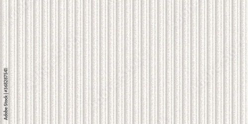 Silver white ribbed metallic surface. Wavy iron wall pattern. Fluted metal fencing backdrop. Corrugated metal texture. Crimp fence background.