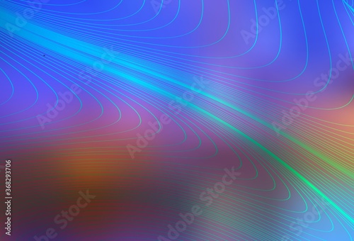 Light Blue, Yellow vector backdrop with curved lines.