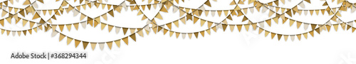seamless gold colored garlands background