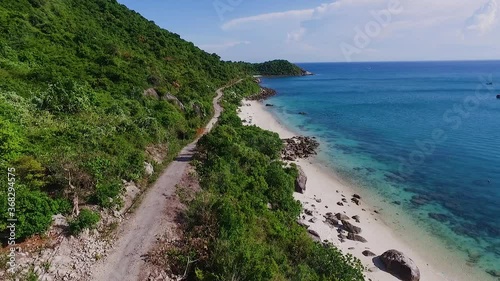 view from the beach, flycam nha trang photo