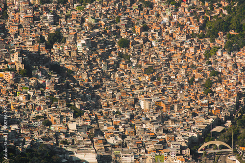 Aerial View of Favela Rocinha in Rio de Janeiro, Which Has 100,000 Inhabintants and is the Largest in Brazil © Donatas Dabravolskas