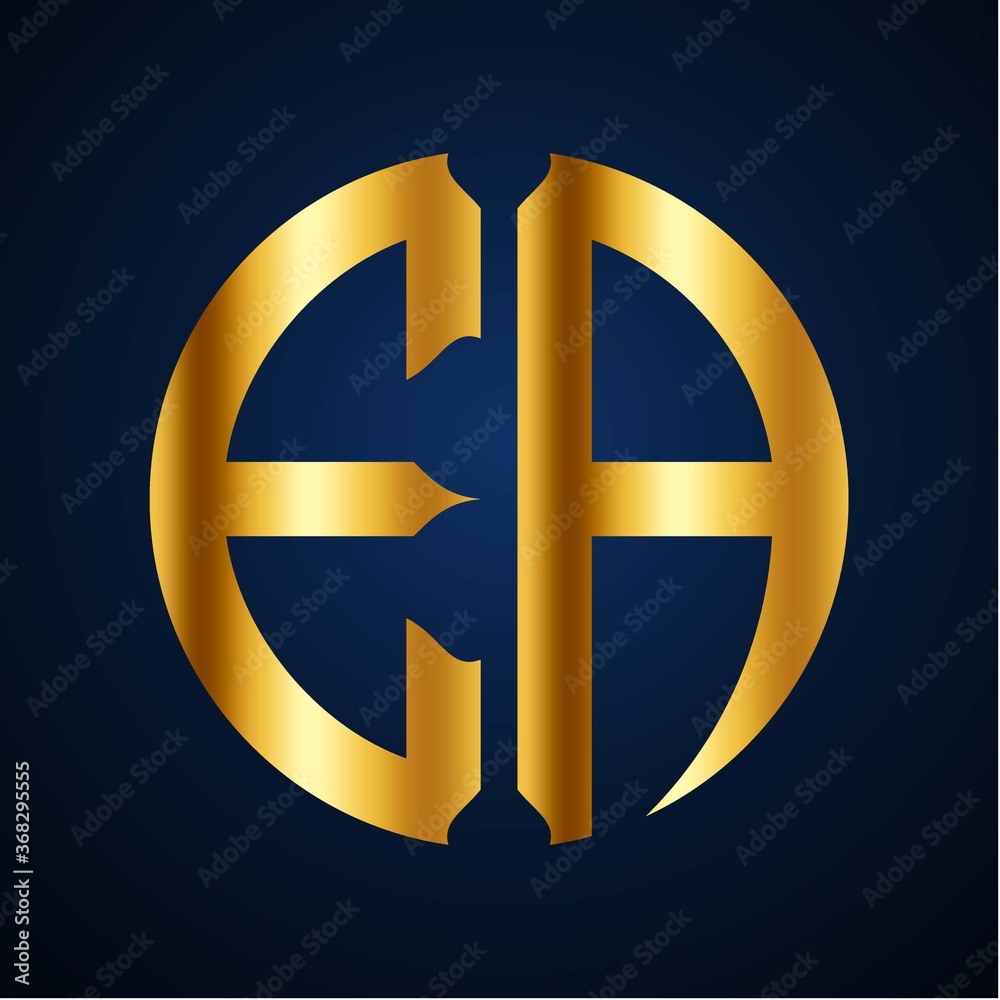 initials golden circle EA initials golden circle EA