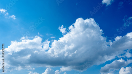 Blue sky with a large white cloud