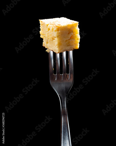 Potato omelette plate