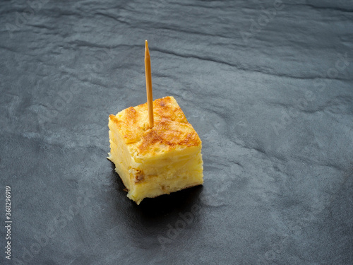 Potato omelette plate
