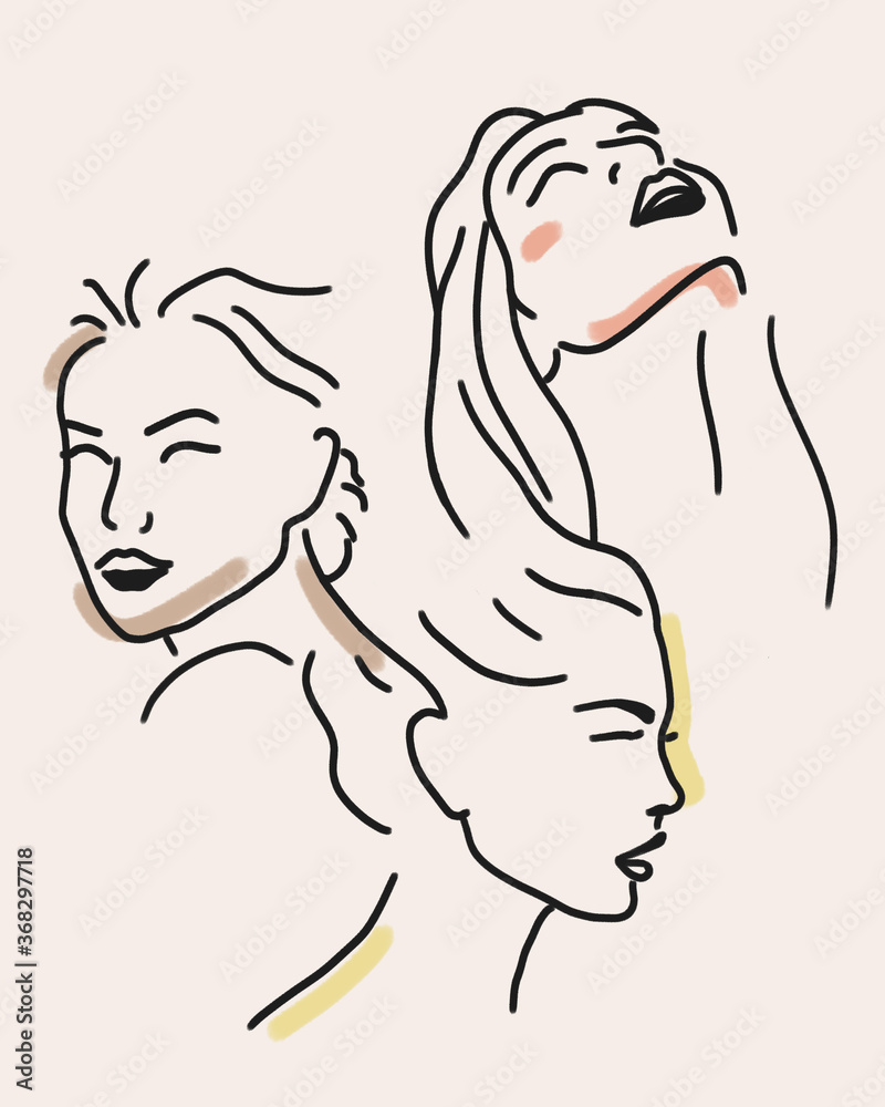 female faces women heads abstract female faces women heads abstract