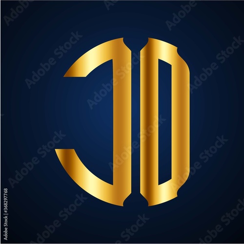 initials golden circle JO