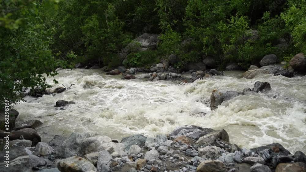 Beautiful landscape of mountain river. River flowing in mountainous area. Beautiful landscape of mountain river. River flowing in mountainous area.