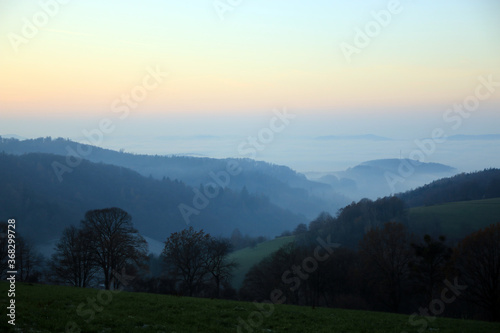 Sonnenuntergang im Odenwald