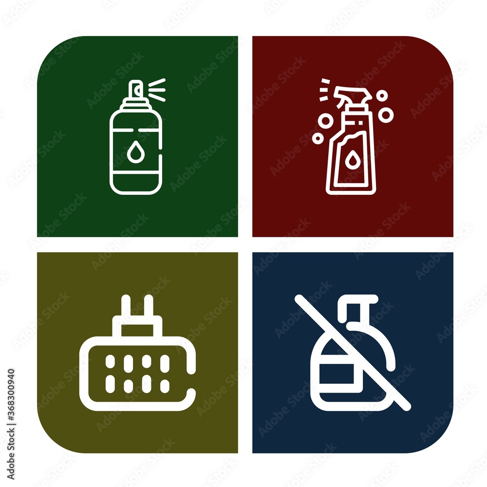 aerosol icon set aerosol icon set