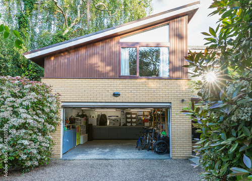 House and garage exterior photo