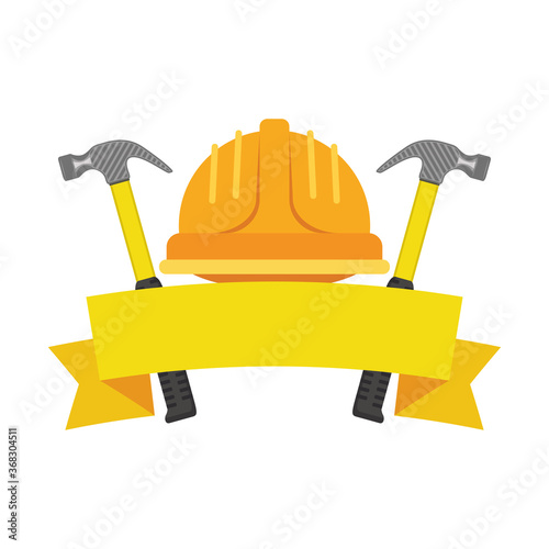 construction helmet accessory with hammers