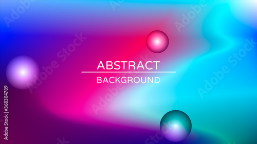 Abstract holographic gradient poster with pearlescent spheres. Design template for award, brochure, certificate, flyer, cover, banner, wallpaper, presentation. Trendy liquid vector background.