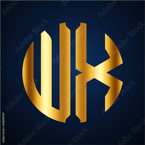 Free Download initials golden circle WX - GFXLoad