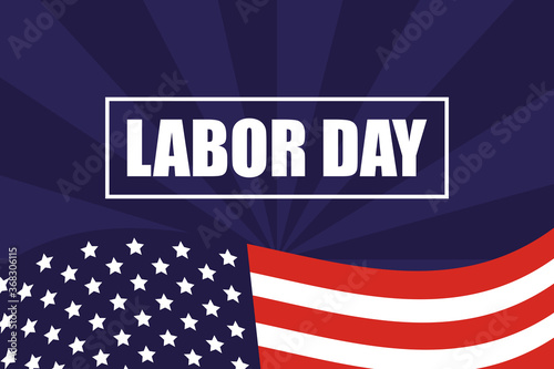 happy labor day celebration with usa flag