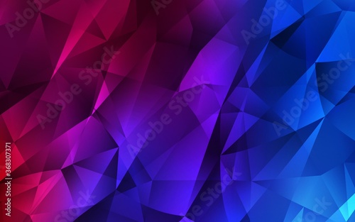 Dark Blue, Red vector texture in triangular style. Modern abstract illustration with colorful triangles. Pattern for commercials.