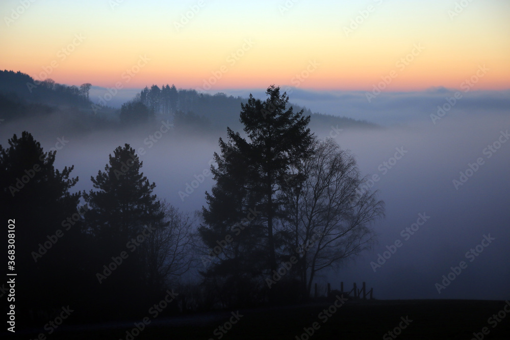 Fototapeta premium Abendstimmung im Odenwald