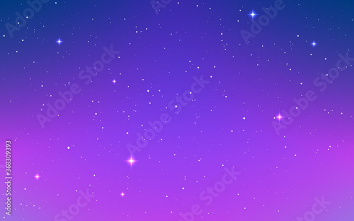 Space background. Color milky way. Purple cosmos with shining stars. Colorful galaxy with stardust and nebula. Magic starry sky. Trendy vector illustration